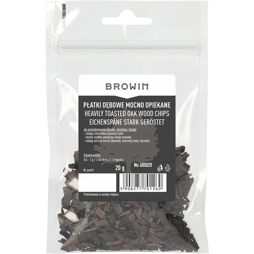 Chips di rovere a forte tostatura, 20 g - 2