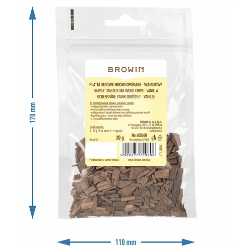 Chips di rovere, tostatura forte, profilo vanigliato, 20 g - 7