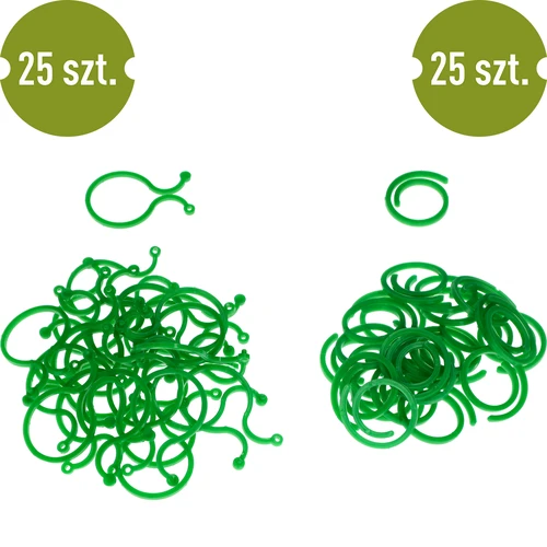 Clip in plastica per legare le piante, mix 50 pezzi - 2