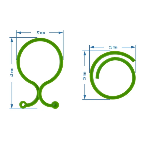 Clip in plastica per legare le piante, mix 50 pezzi - 5