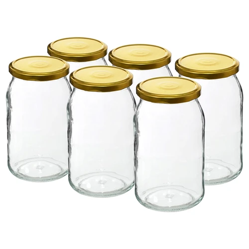 Confezione da 6 barattoli in vetro 900 ml con capsula twist-off dorata Ø 82 (TO 82) - 2