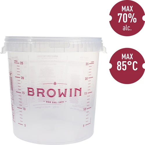 Contenitore di fermentazione 30 L con grafica stampata, con 2 gorgogliatori - 10
