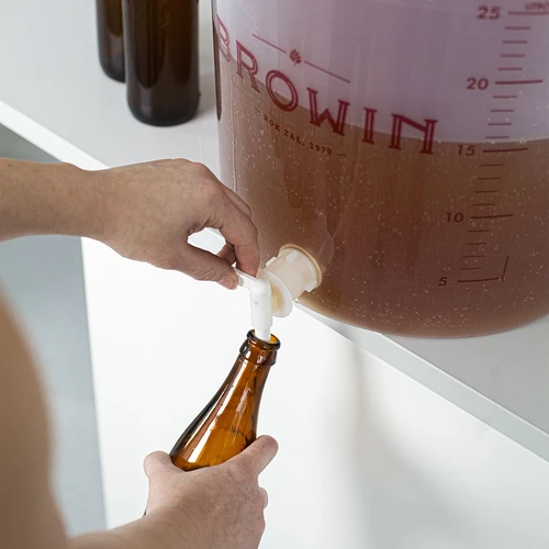 Contenitore di fermentazione 30 L con stampa, rubinetto e 3 gorgogliatori - 6