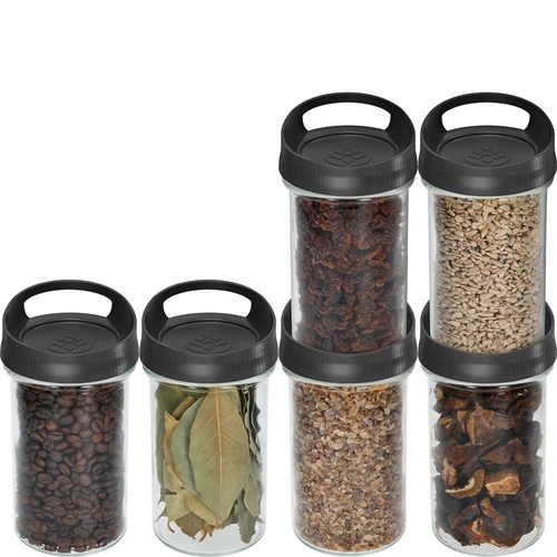 Contenitore in vetro 545 ml con coperchio da appendere - 3