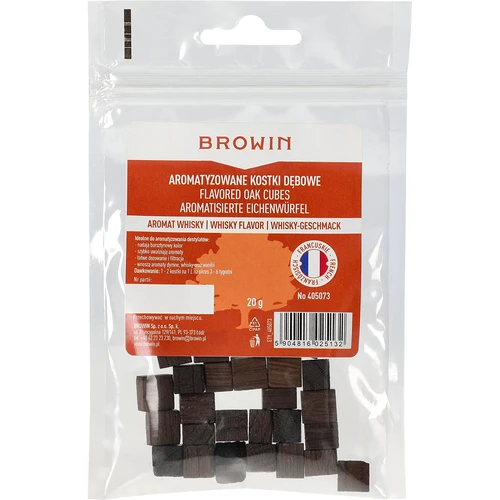 Cubetti di rovere francese, tostatura intensa, aromatizzati - Whisky, 20 g - 2