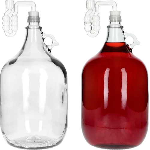 Dama 5 L con tappo a vite, tappo in sughero e gorgogliatore – set da 4 pezzi - 4