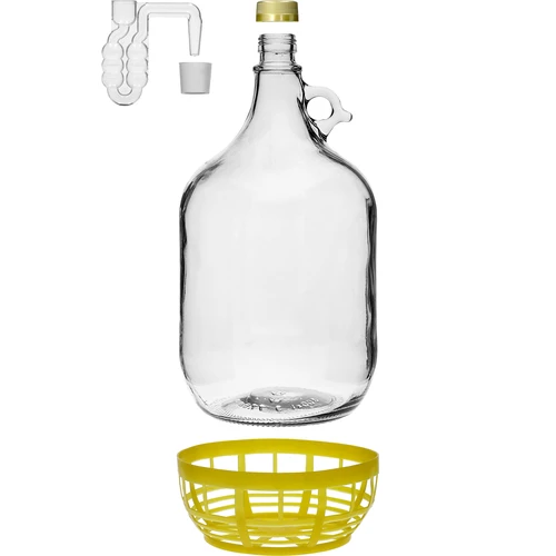 Dama 5 L con tappo in sughero, gorgogliatore orizzontale e tappo a vite - 3