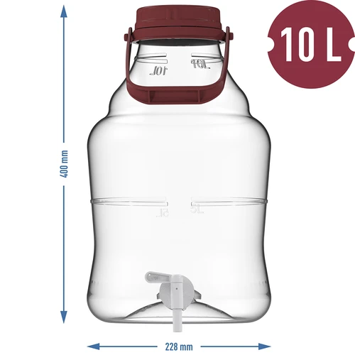 Damigiana 10 L con maniglia e rubinetto - 13