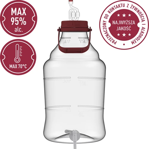 Damigiana 15 L con manico e rubinetto - 4