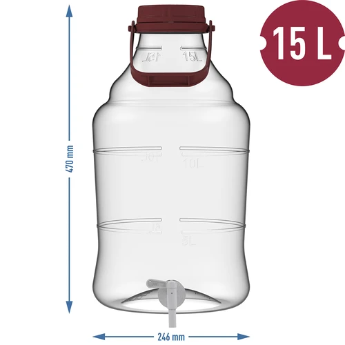 Damigiana 15 L con manico e rubinetto - 13