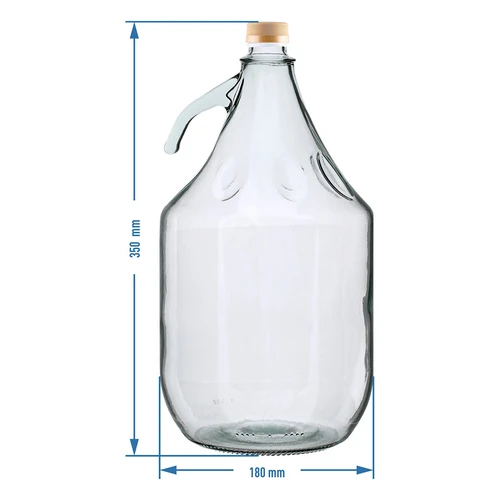 Damigiana 5 L Dama con tappo a vite - senza cestello - 4