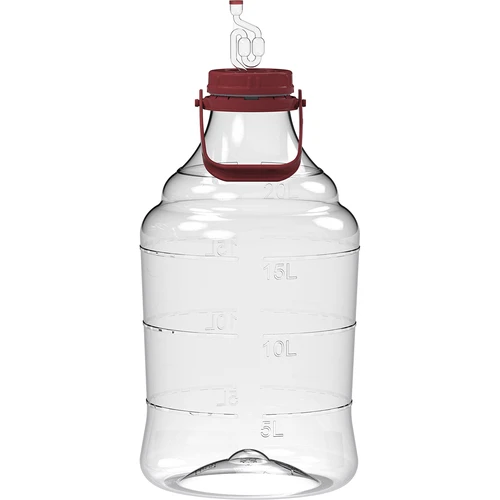 Damigiana da vino leggera e infrangibile con manico, 20 L
