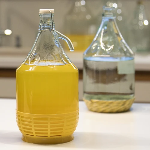 Damigiana Dama 5 L - cestello in plastica, chiusura meccanica a filo - 4