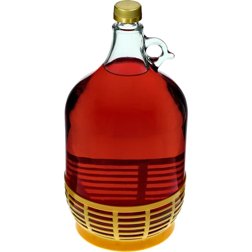 Damigiana Dama 5 L con tappo a vite e cestello in plastica - 4