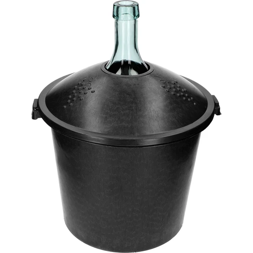 Damigiana in vetro per vino 25 L - con cestello in plastica - 3