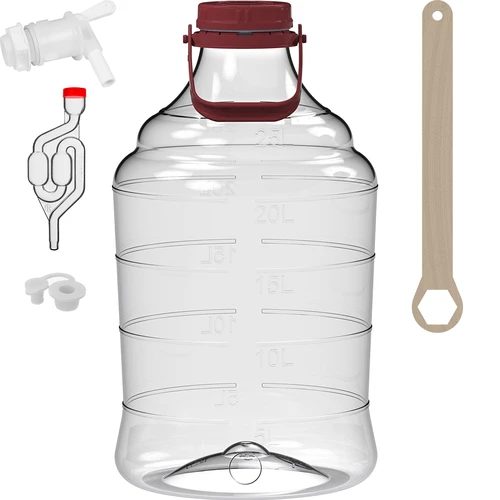 Damigiana infrangibile 25 L con maniglia e rubinetto - 2