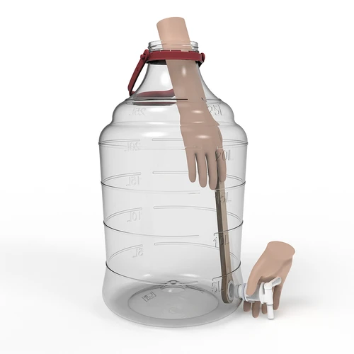 Damigiana infrangibile 25 L con maniglia e rubinetto - 6