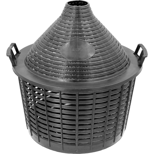 Damigiana per vino 25 L con cestello in plastica - 3