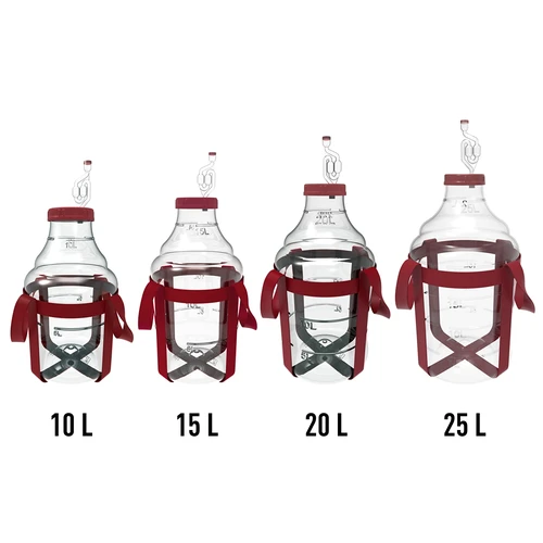 Damigiana per vino leggera e infrangibile con cinghie, 25 L - 7