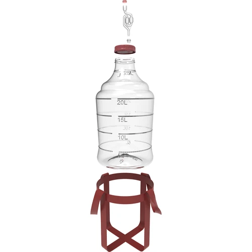Damigiana per vino leggera e infrangibile con cinghie, 25 L - 3