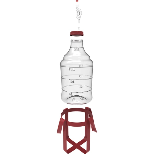 Damigiana per vino leggera e infrangibile con imbracatura, 20 L - 2