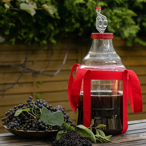 Damigiana per vino leggera, infrangibile, con cinghie, 15 L - 8