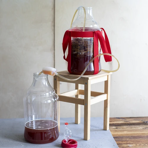 Damigiana per vino leggera, infrangibile, con cinghie, 15 L - 15
