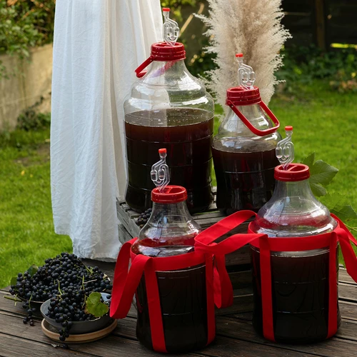 Damigiana per vino leggera, infrangibile, con cinghie, 15 L - 13