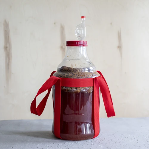 Damigiana per vino leggera, infrangibile, con cinghie, 15 L - 14