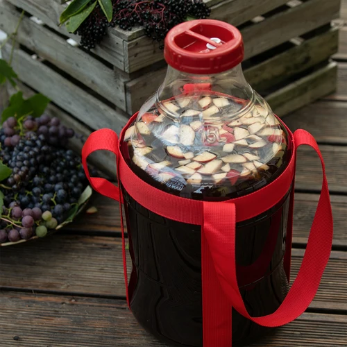 Damigiana per vino leggera, infrangibile, con cinghie, 15 L - 9