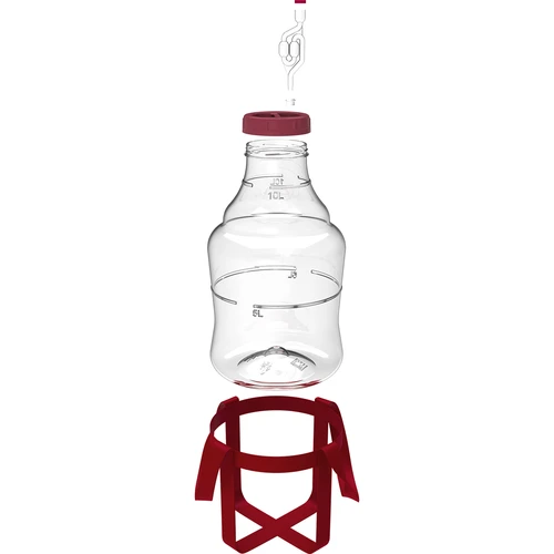 Damigiana per vino leggera, infrangibile, con cinghie di trasporto, 10 L - 2