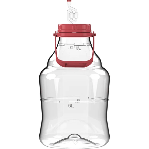 Damigiana per vino leggera, infrangibile, con manico, 10 L