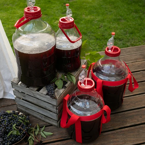 Damigiana per vino leggera, infrangibile, con manico, 10 L - 13