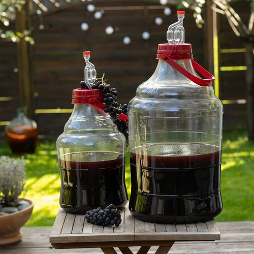 Damigiana per vino leggera, infrangibile, con manico, 10 L - 12