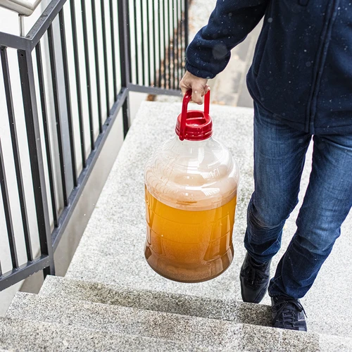Damigiana per vino leggera, infrangibile, con manico, 10 L - 17