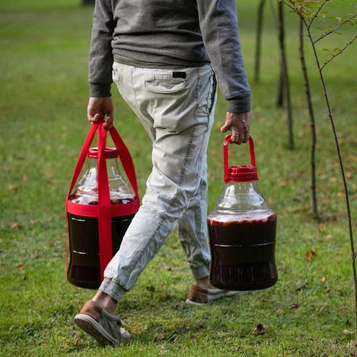 Damigiana per vino leggera, infrangibile, con manico, 15 L - 10