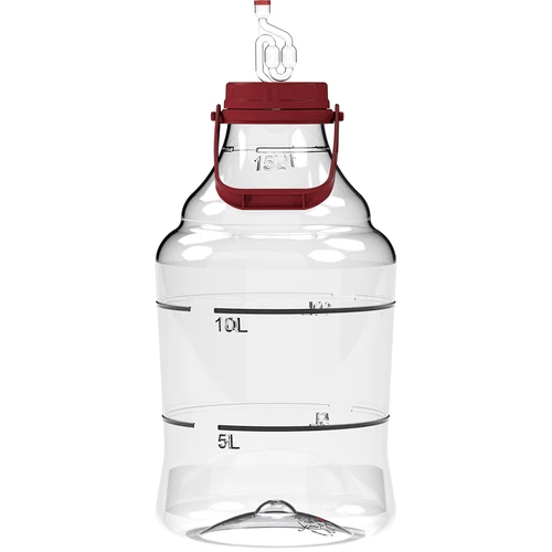 Damigiana per vino leggera, infrangibile, con manico, 15 L