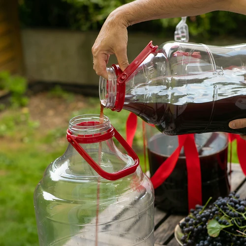 Damigiana per vino leggera, infrangibile, con manico, 15 L - 9