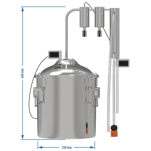 Distillatore hawkSTILL 1.0 CONVEX 18 L - 2 camere di decantazione - 9
