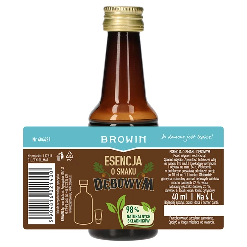 Essenza al gusto di rovere con aroma ed estratto naturali - 40 ml, per 4 L - 6