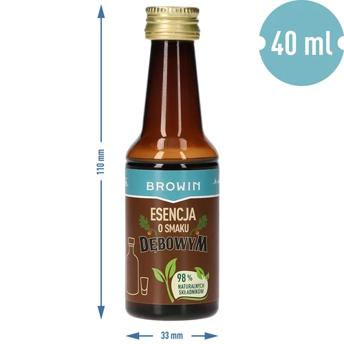 Essenza al gusto di rovere con aroma ed estratto naturali - 40 ml, per 4 L - 8