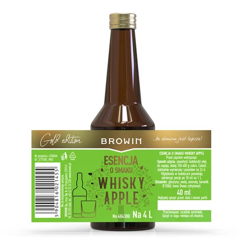 Essenza al gusto Whisky Apple - 40 ml, per 4 L - 4