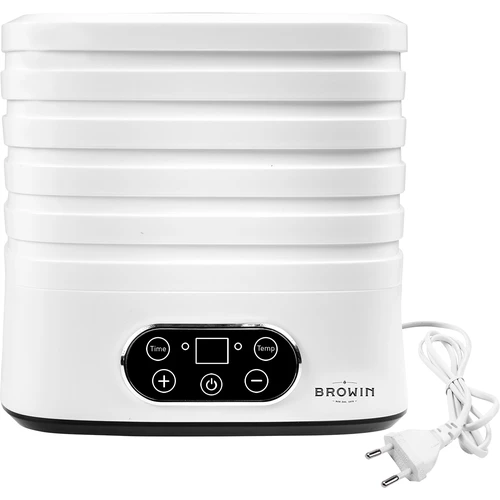Essiccatore per funghi, frutta, verdure ed erbe aromatiche con regolazione della temperatura, 240W, bianco - 4