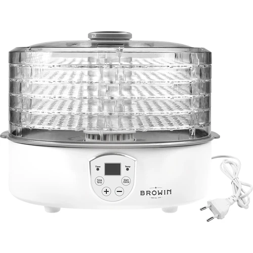 Essiccatore per funghi, frutta, verdure ed erbe con regolazione della temperatura, 240 W, trasparente - 3