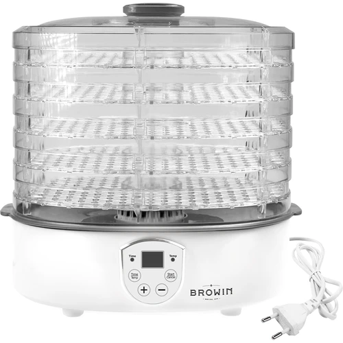 Essiccatore per funghi, frutta, verdure ed erbe con regolazione della temperatura, 240 W, trasparente - 4