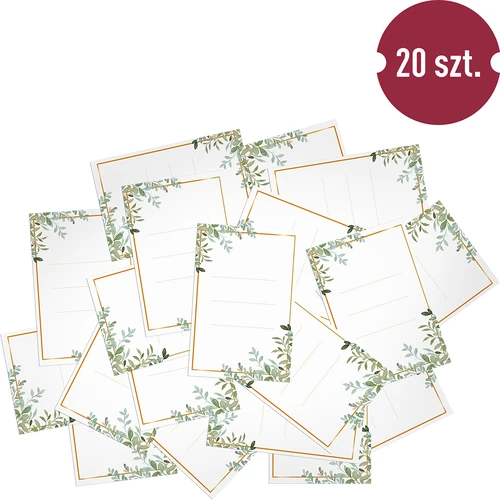 Etichette autoadesive 60 x 90 mm per bottiglie, vasetti, regali, motivo floreale - 20 pz. - 3