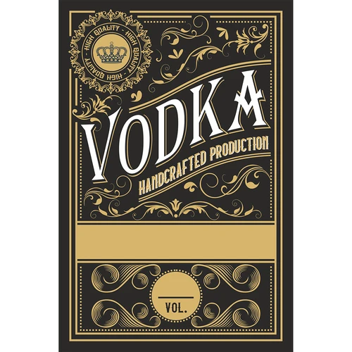 Etichette autoadesive 60x90 mm per bottiglie (anche vodka), 3 modelli, 20 pezzi - 4