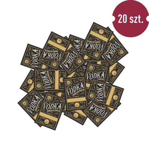 Etichette autoadesive 60x90 mm per bottiglie di vodka, nere, 20 pezzi - 3