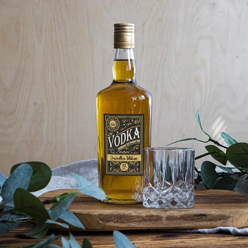 Etichette autoadesive 60x90 mm per bottiglie di vodka, nere, 20 pezzi - 5