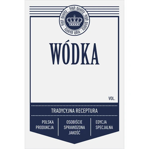 Etichette autoadesive 60x90 mm per bottiglie e vodka, bianche, 20 pezzi